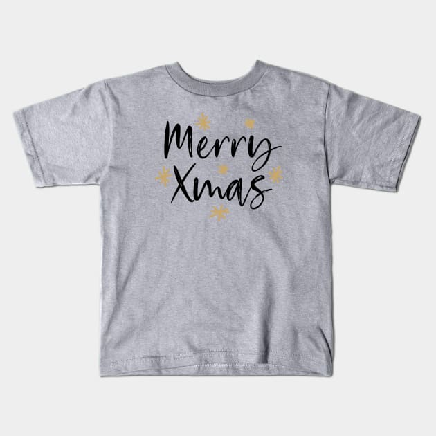 Merry Xmas Snowflake - Merry Christmas Gift - Happy Xmas Gift Kids T-Shirt by xoclothes